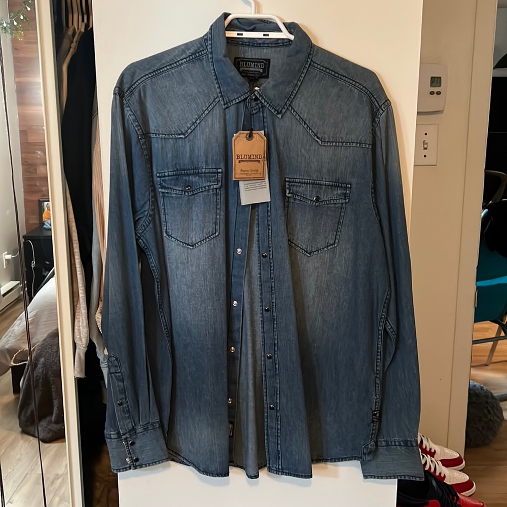 Blumind denim shirt Large brand new with tags